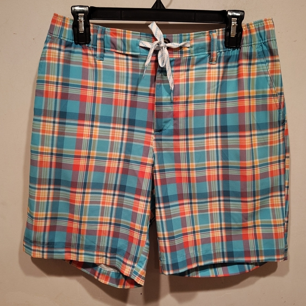 Chubbies Men's Colorful Madras Plaid Everywhere Shorts Sz M Swim Beach Casual
